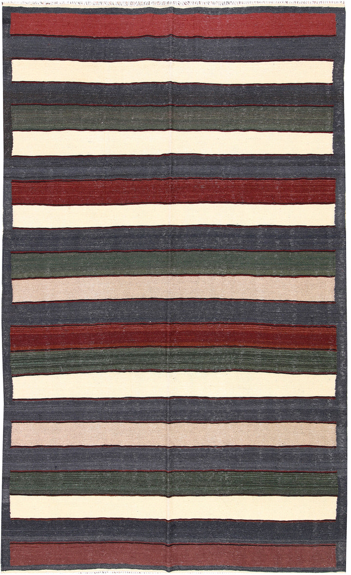 Multi Colored Kilim 4' 10 x 8' 2 - No. 66838 - ALRUG Rug Store