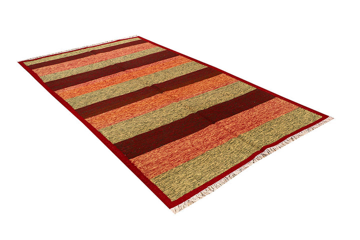 Multi Colored Kilim 4' 9 x 8' - No. 66839 - ALRUG Rug Store