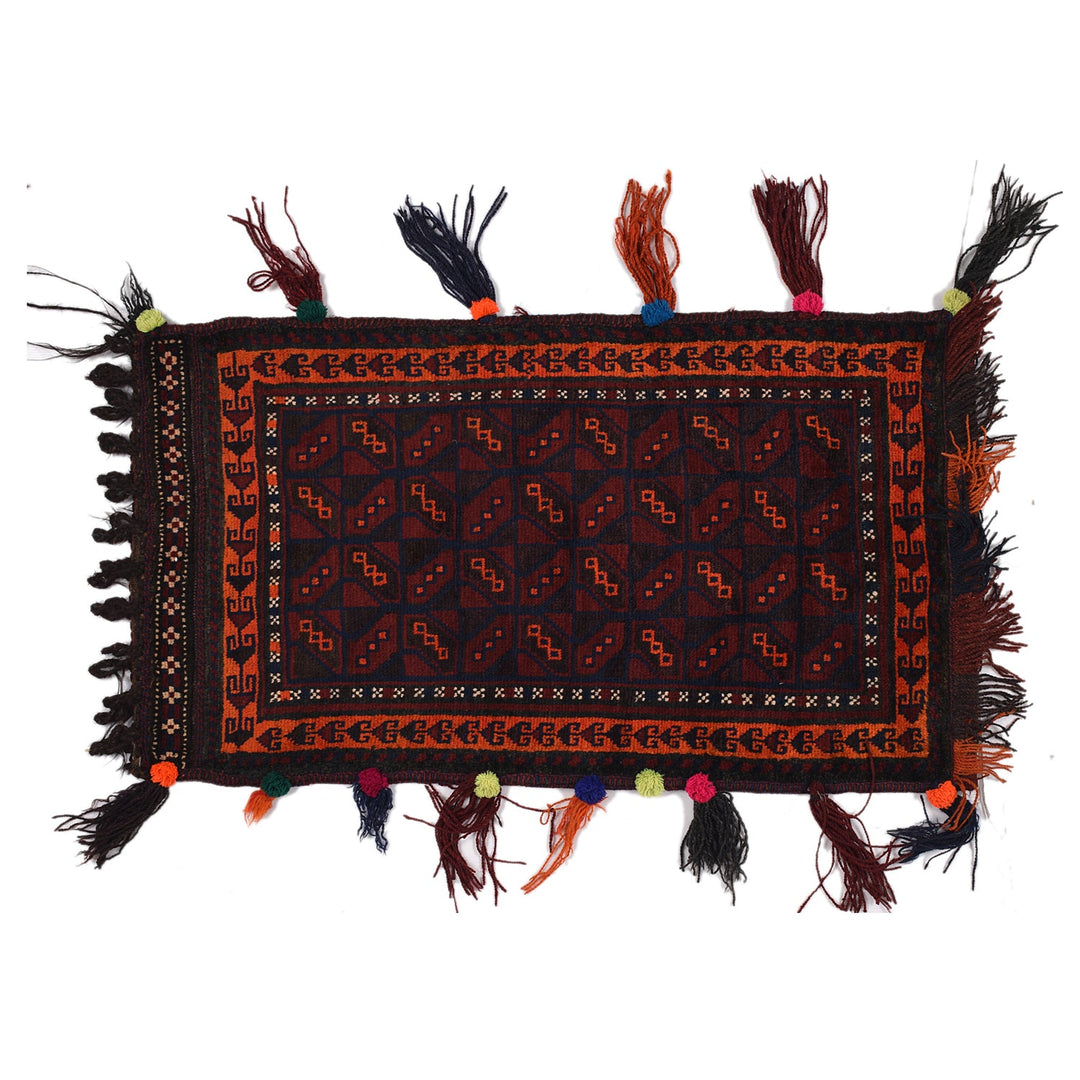Afghan Balisht Rug 1' 9" x 3' 6" Hand-Knotted