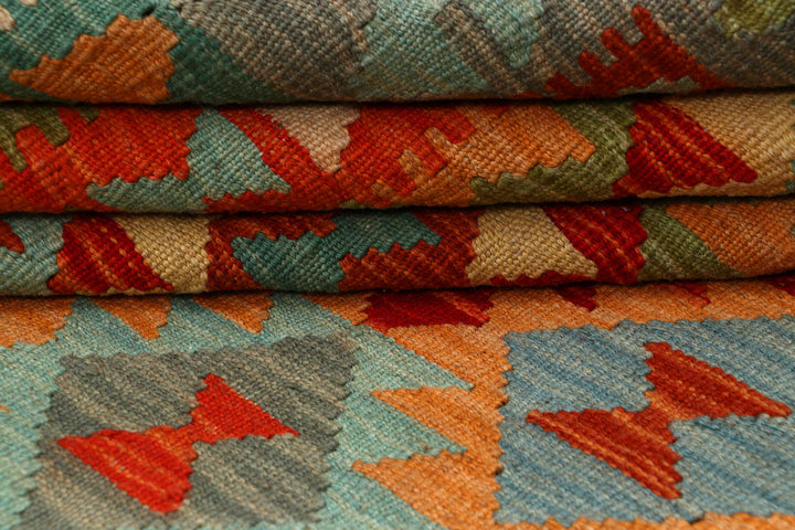 Multi Colored Kilim 5' 10 x 8' - No. 66841 - ALRUG Rug Store