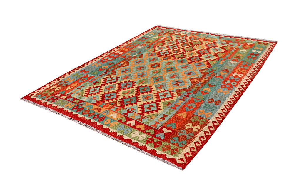 Multi Colored Kilim 5' 10 x 8' - No. 66841 - ALRUG Rug Store