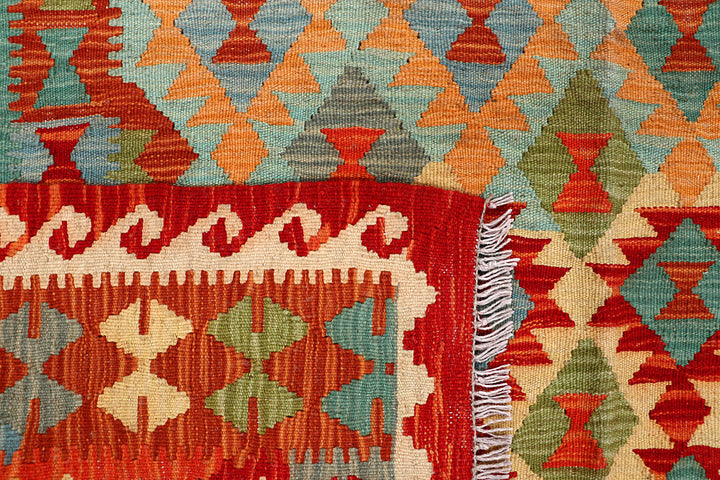 Multi Colored Kilim 5' 10 x 8' - No. 66841 - ALRUG Rug Store