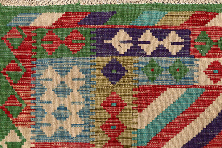 Multi Colored Kilim 5' 6 x 7' 9 - No. 66842 - ALRUG Rug Store