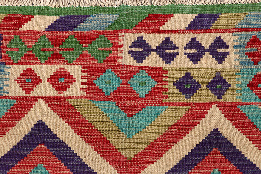 Multi Colored Kilim 5' 6 x 7' 9 - No. 66842 - ALRUG Rug Store