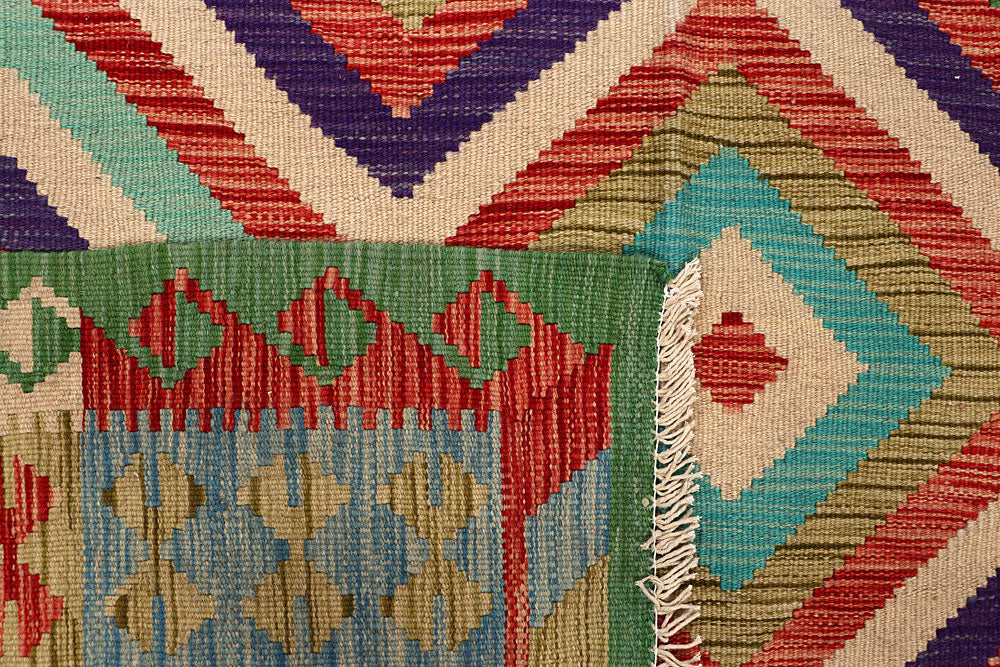 Multi Colored Kilim 5' 6 x 7' 9 - No. 66842 - ALRUG Rug Store