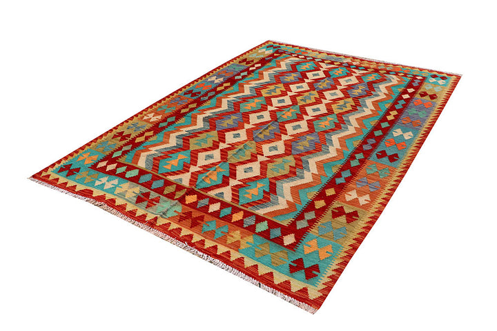 Multi Colored Kilim 5' 8 x 7' 10 - No. 66843 - ALRUG Rug Store