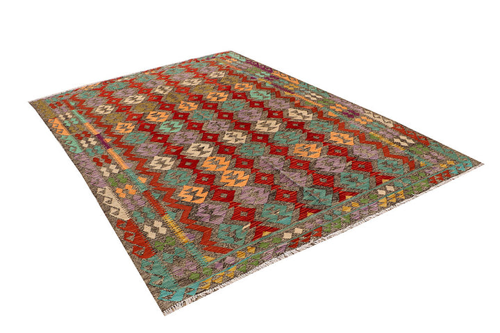 Multi Colored Kilim 5' 10 x 8' 1 - No. 66844 - ALRUG Rug Store