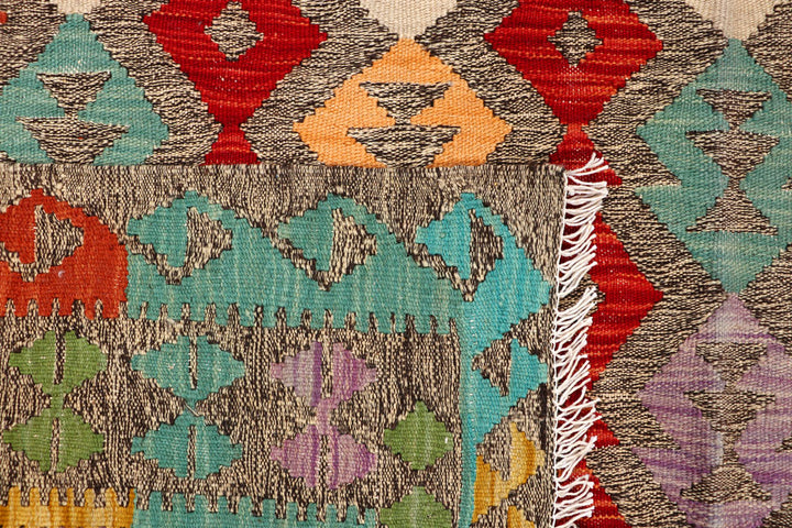 Multi Colored Kilim 5' 10 x 8' 1 - No. 66844 - ALRUG Rug Store