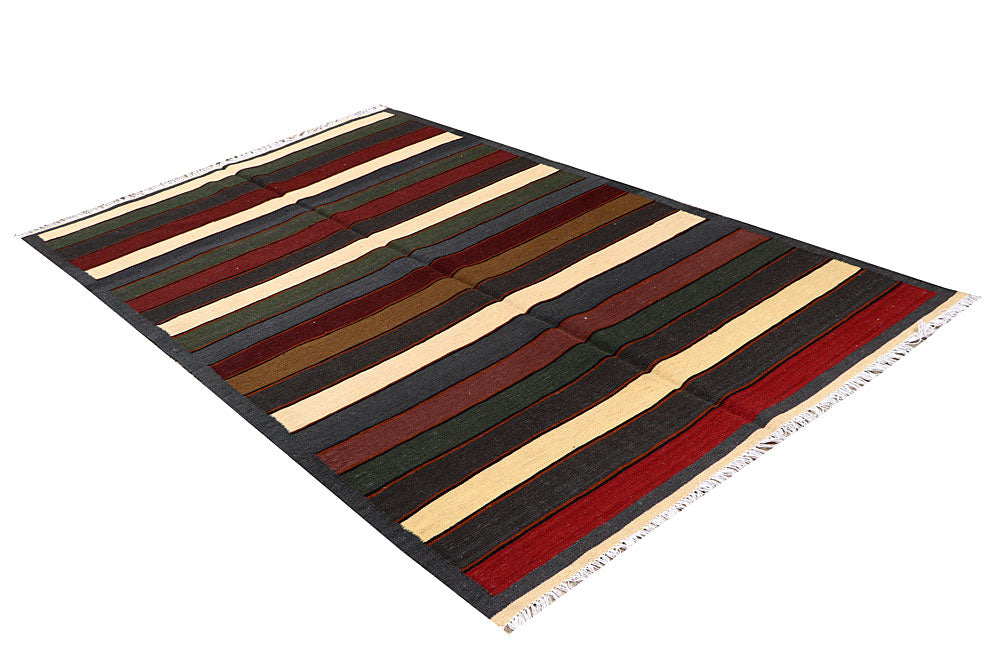 Multi Colored Kilim 4' 10 x 8' 1 - No. 66845 - ALRUG Rug Store