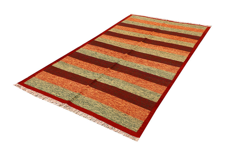 Multi Colored Kilim 4' 8 x 8' - No. 66846 - ALRUG Rug Store