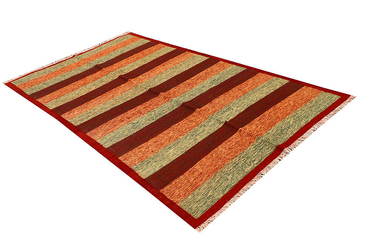 Multi Colored Kilim 4' 8 x 8' - No. 66846 - ALRUG Rug Store