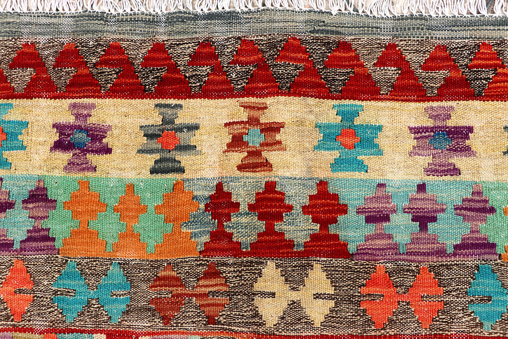 Multi Colored Kilim 5' 6 x 8' - No. 66848 - ALRUG Rug Store