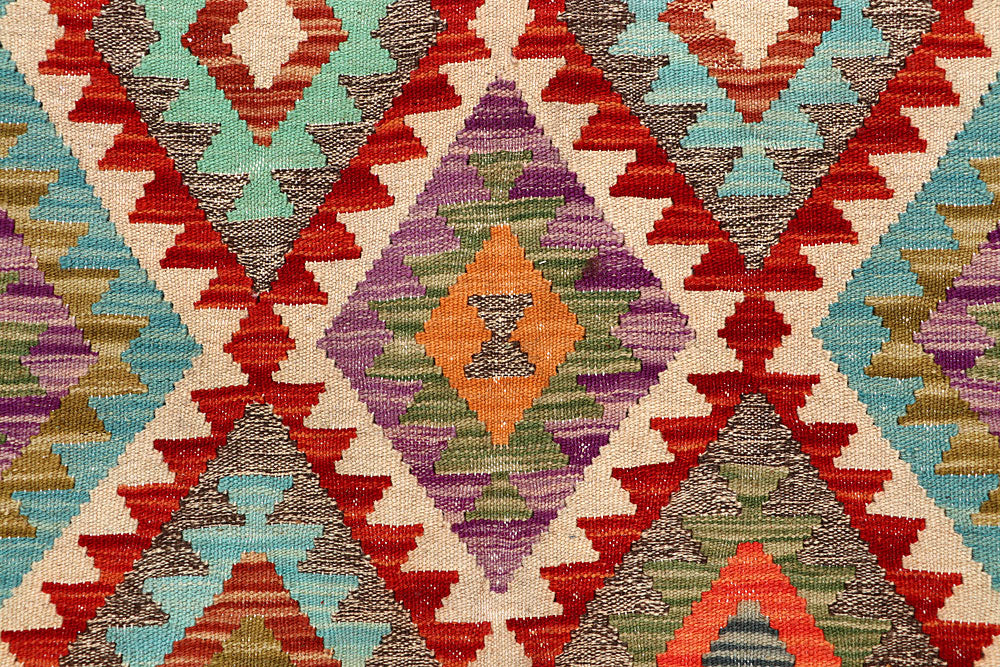 Multi Colored Kilim 5' 6 x 8' - No. 66848 - ALRUG Rug Store