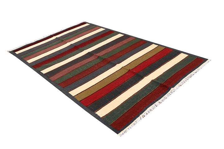 Multi Colored Kilim 4' 10 x 8' 2 - No. 66849 - ALRUG Rug Store