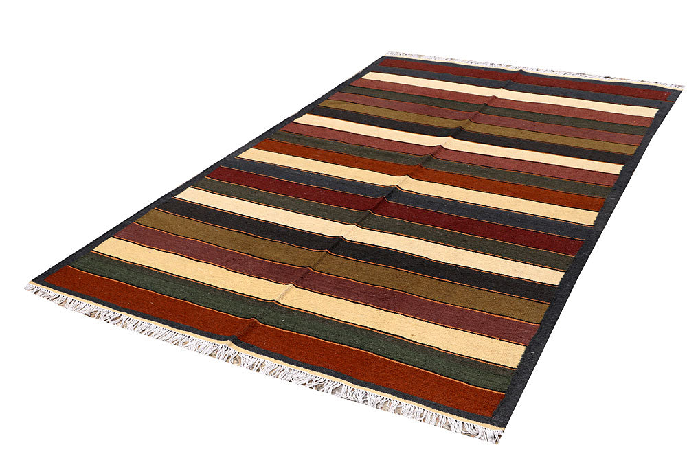 Multi Colored Kilim 4' 11 x 8' 1 - No. 66851 - ALRUG Rug Store