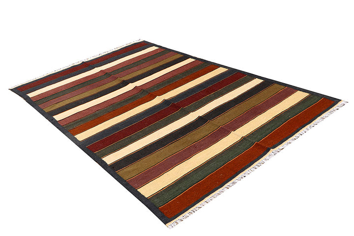 Multi Colored Kilim 4' 11 x 8' 1 - No. 66851 - ALRUG Rug Store