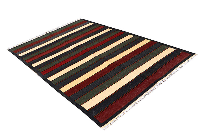 Multi Colored Kilim 5' x 8' - No. 66852 - ALRUG Rug Store