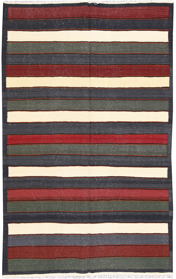 Multi Colored Kilim 5' x 8' - No. 66852 - ALRUG Rug Store
