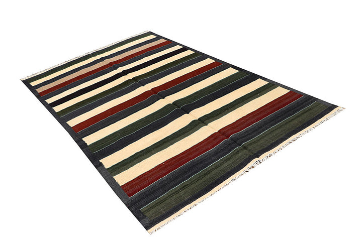 Multi Colored Kilim 4' 10 x 8' 2 - No. 66857 - ALRUG Rug Store