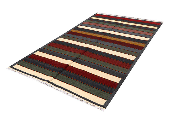 Multi Colored Kilim 4' 11 x 8' 1 - No. 66858 - ALRUG Rug Store