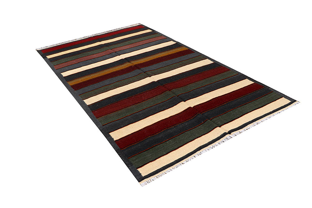 Multi Colored Kilim 4' 11 x 8' 1 - No. 66858 - ALRUG Rug Store