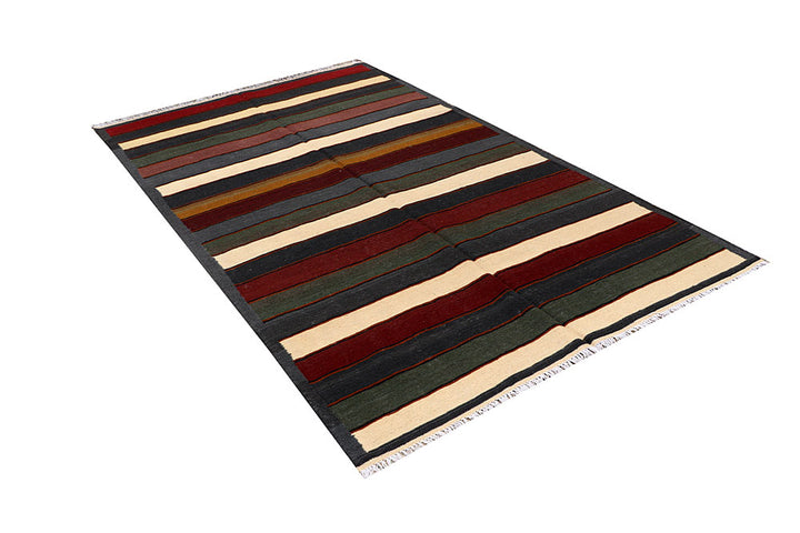 Multi Colored Kilim 4' 11 x 8' 1 - No. 66858 - ALRUG Rug Store