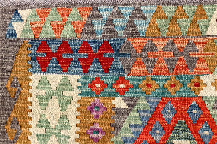 Multi Colored Kilim 5' 10 x 8' 1 - No. 66859 - ALRUG Rug Store