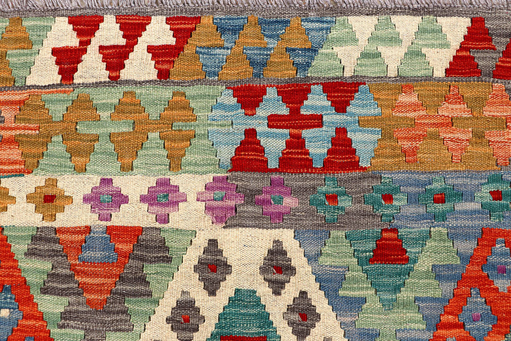 Multi Colored Kilim 5' 10 x 8' 1 - No. 66859 - ALRUG Rug Store