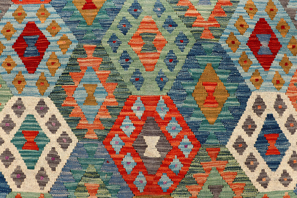 Multi Colored Kilim 5' 10 x 8' 1 - No. 66859 - ALRUG Rug Store