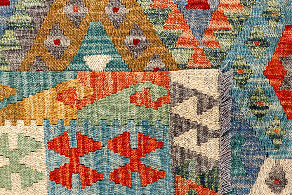 Multi Colored Kilim 5' 10 x 8' 1 - No. 66859 - ALRUG Rug Store