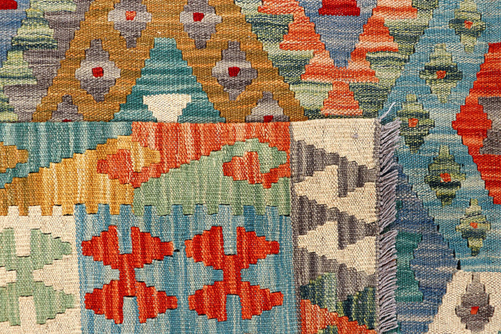 Multi Colored Kilim 5' 10 x 8' 1 - No. 66859 - ALRUG Rug Store