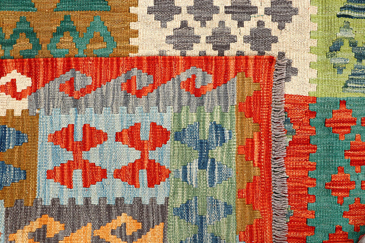 Multi Colored Kilim 5' 6 x 7' 9 - No. 66861 - ALRUG Rug Store