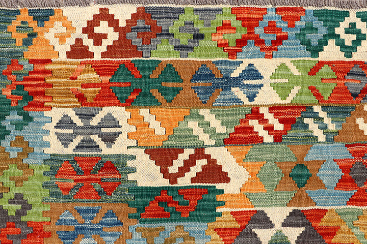 Multi Colored Kilim 5' 8 x 7' 9 - No. 66862 - ALRUG Rug Store