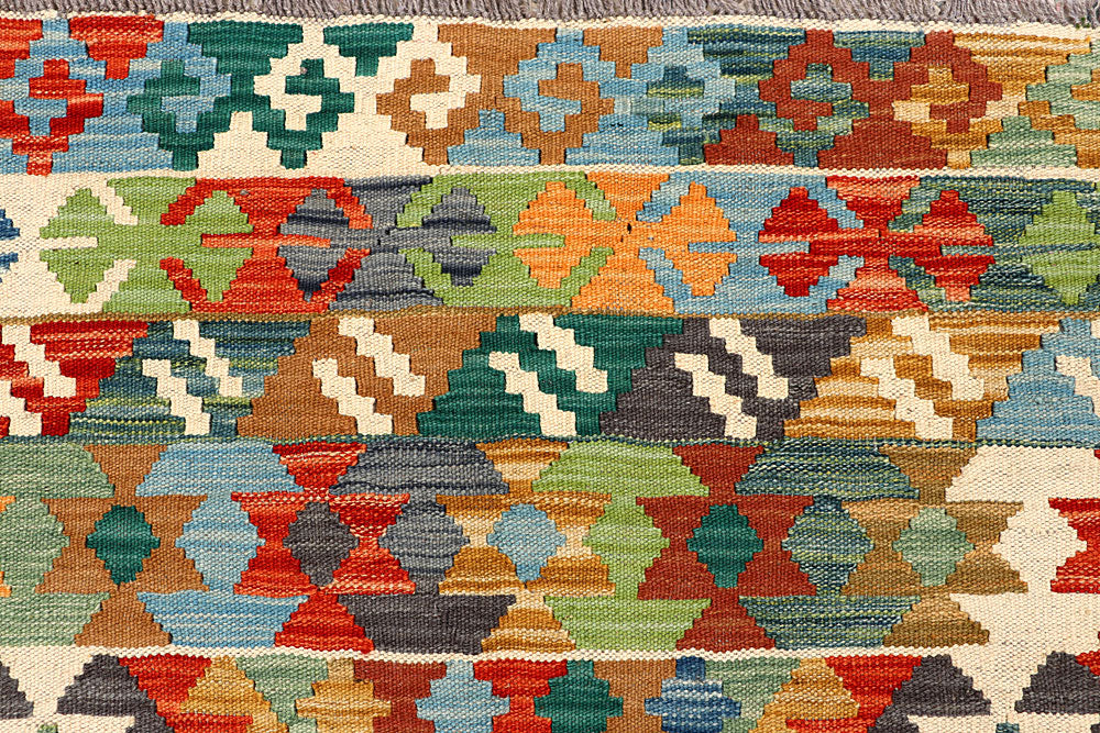 Multi Colored Kilim 5' 8 x 7' 9 - No. 66862 - ALRUG Rug Store