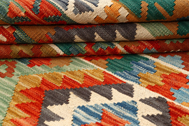 Multi Colored Kilim 5' 8 x 7' 9 - No. 66862 - ALRUG Rug Store