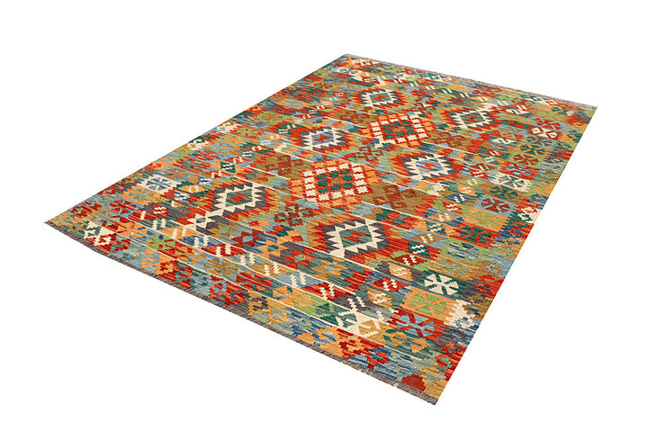 Multi Colored Kilim 5' 8 x 7' 9 - No. 66862 - ALRUG Rug Store