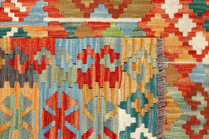 Multi Colored Kilim 5' 8 x 7' 9 - No. 66862 - ALRUG Rug Store