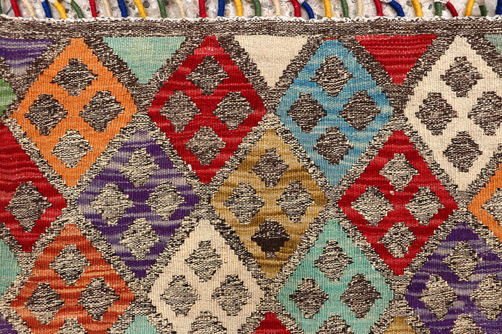 Multi Colored Kilim 5' 9 x 7' 6 - No. 66863 - ALRUG Rug Store