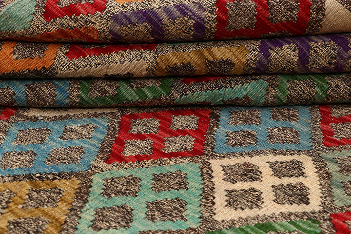 Multi Colored Kilim 5' 9 x 7' 6 - No. 66863 - ALRUG Rug Store