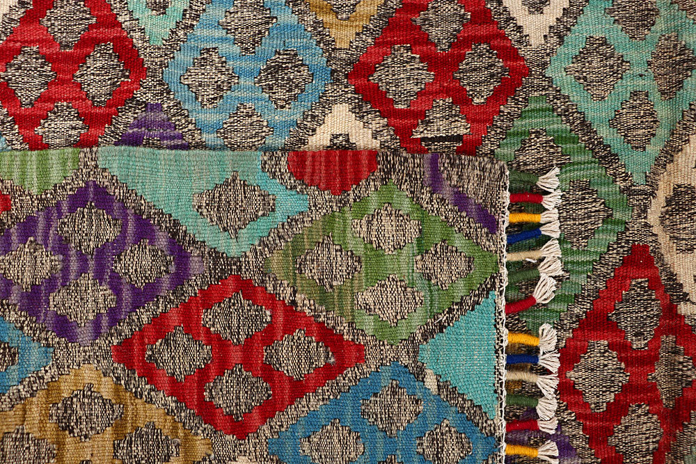 Multi Colored Kilim 5' 9 x 7' 6 - No. 66863 - ALRUG Rug Store