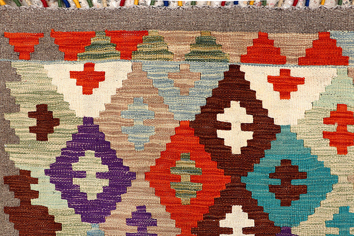 Multi Colored Kilim 5' 8 x 8' - No. 66868 - ALRUG Rug Store