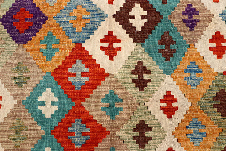 Multi Colored Kilim 5' 8 x 8' - No. 66868 - ALRUG Rug Store