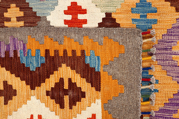 Multi Colored Kilim 5' 8 x 8' - No. 66868 - ALRUG Rug Store