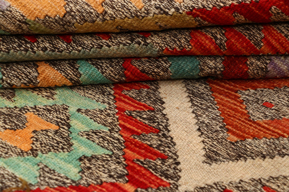 Multi Colored Kilim 5' 5 x 7' 7 - No. 66869 - ALRUG Rug Store