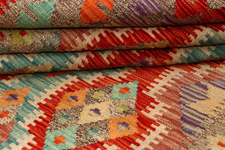 Multi Colored Kilim 5' 7 x 7' 11 - No. 66871 - ALRUG Rug Store