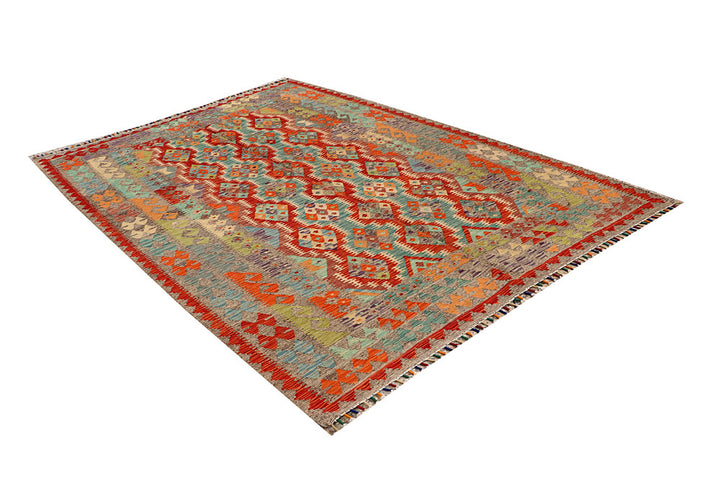 Multi Colored Kilim 5' 7 x 7' 11 - No. 66871 - ALRUG Rug Store
