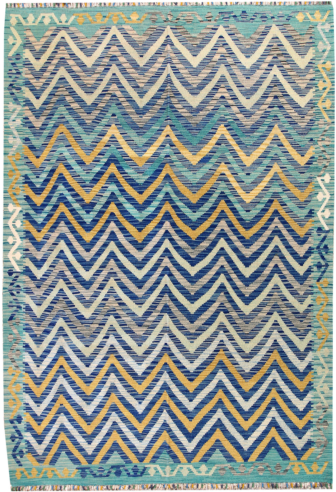Afghan Kilim Rug 5' 5" x 7' 11" Flat-Weave
