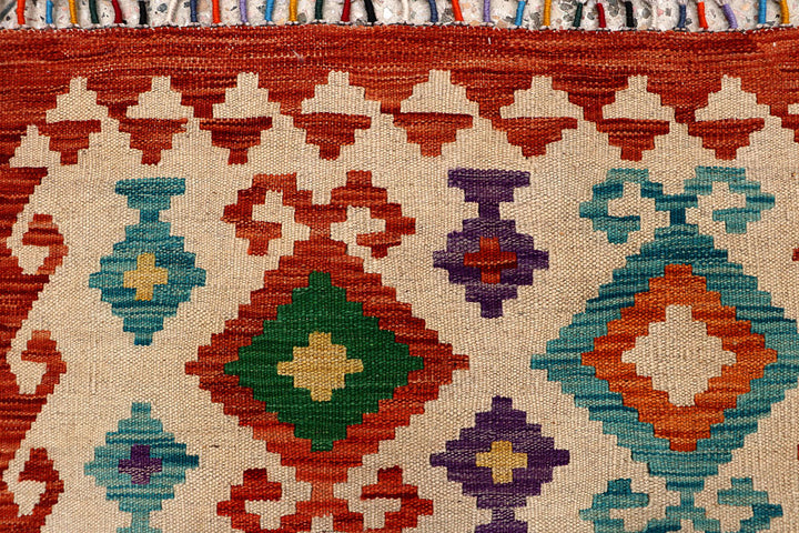 Multi Colored Kilim 5' 10 x 8' 2 - No. 66874 - ALRUG Rug Store