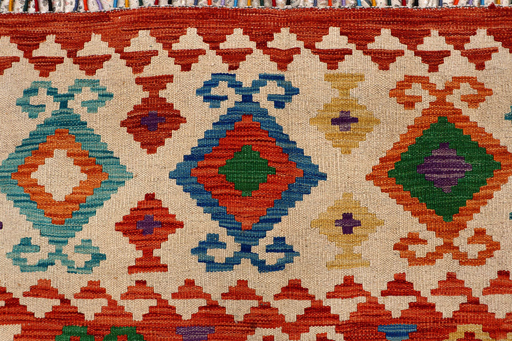 Multi Colored Kilim 5' 10 x 8' 2 - No. 66874 - ALRUG Rug Store