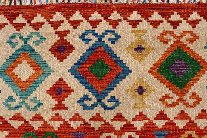 Multi Colored Kilim 5' 10 x 8' 2 - No. 66874 - ALRUG Rug Store